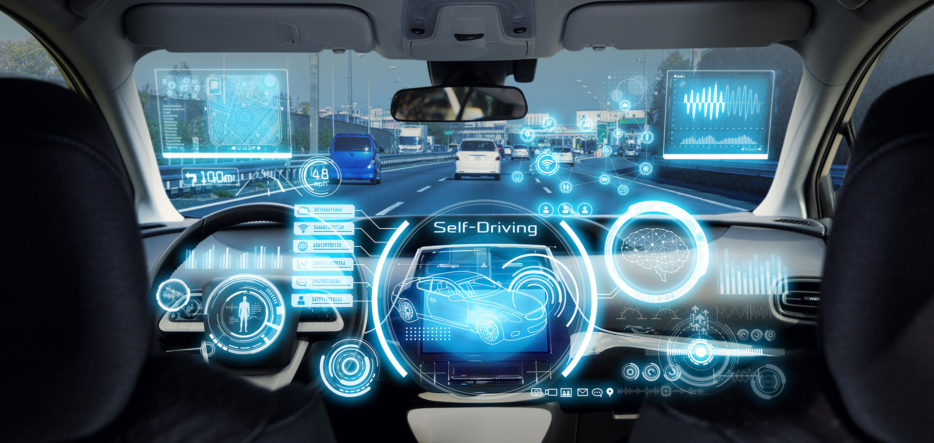 Self driving car graphic