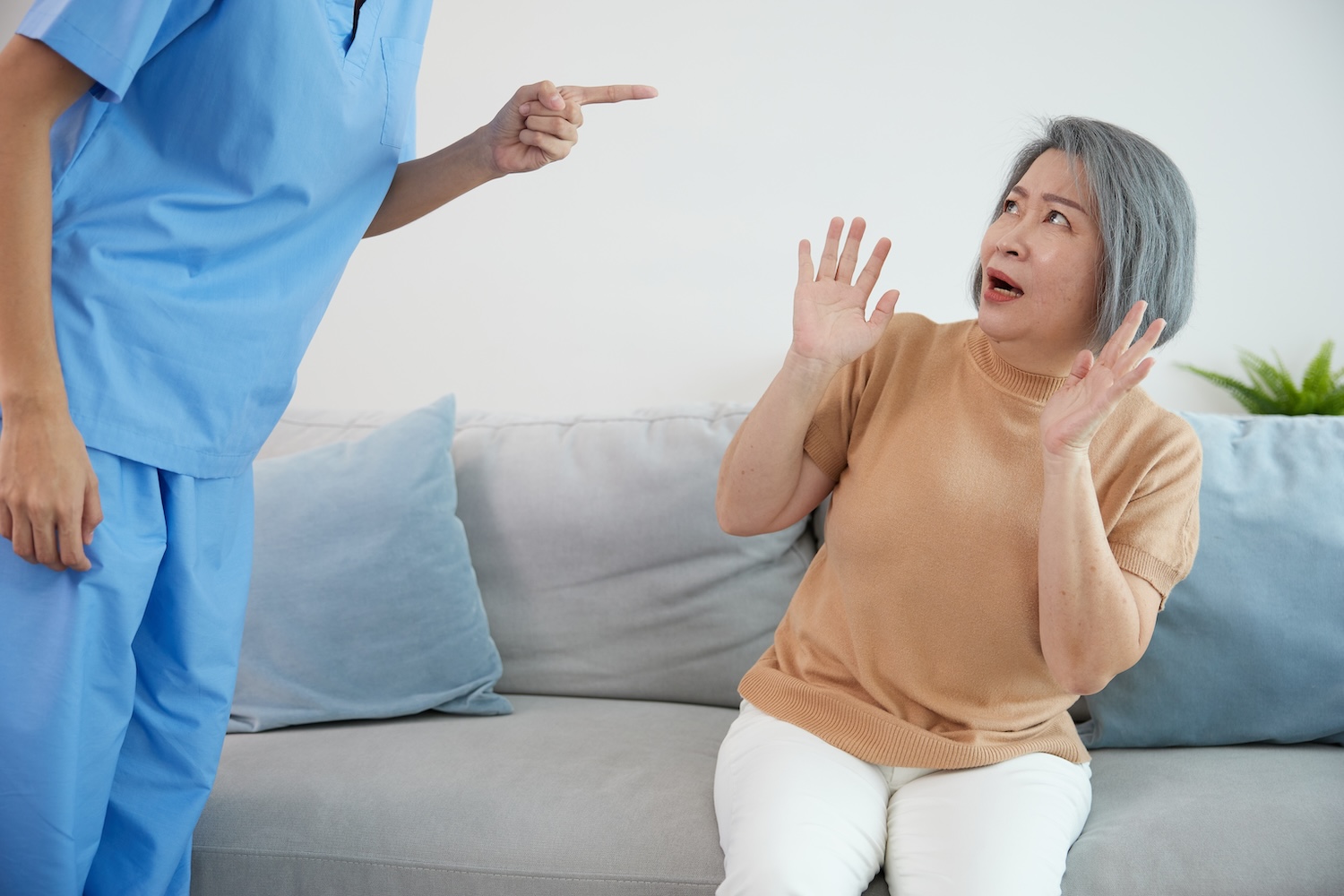 Nurse yelling at patient