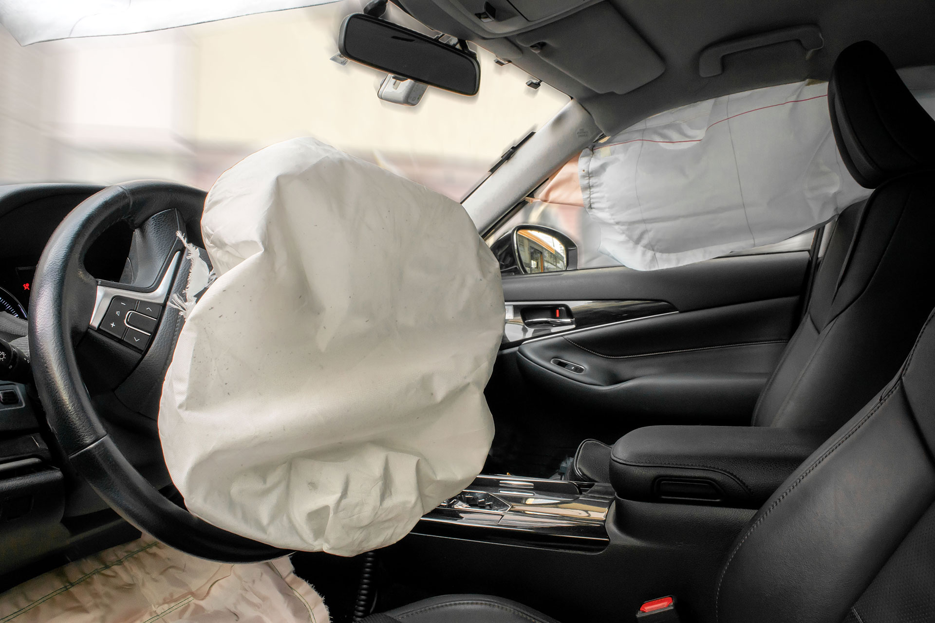 Airbags went off in car